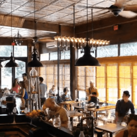 sustainable, coffee shop, design, New York