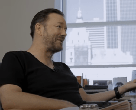 screenshot Ricky Gervais video